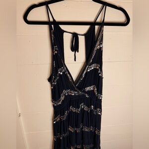 Free People Black Sequin Embellished Dress